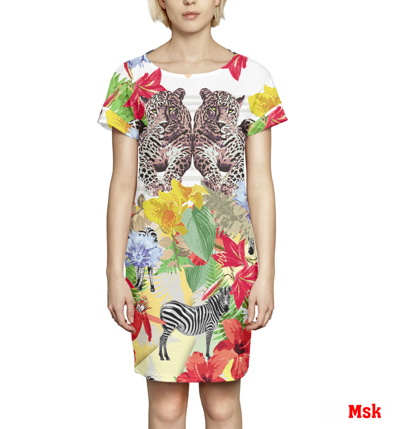 Женское Платье летнее Абстракция, артикул: NWT-809886-pkr-1