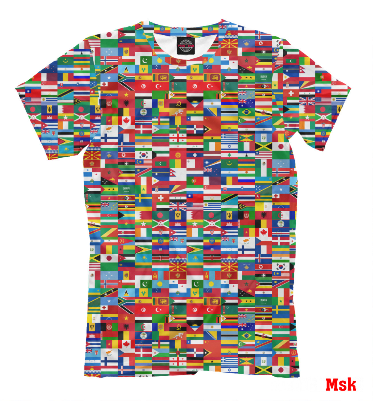 Мужская Футболка Флаги мира, артикул: HIP-570419-fut-2