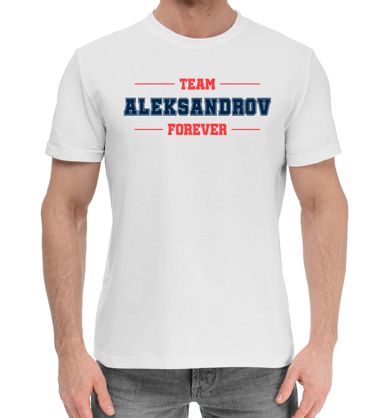 Мужская Хлопковая футболка Team Aleksandrov, артикул: AXV-695661-hfu-2