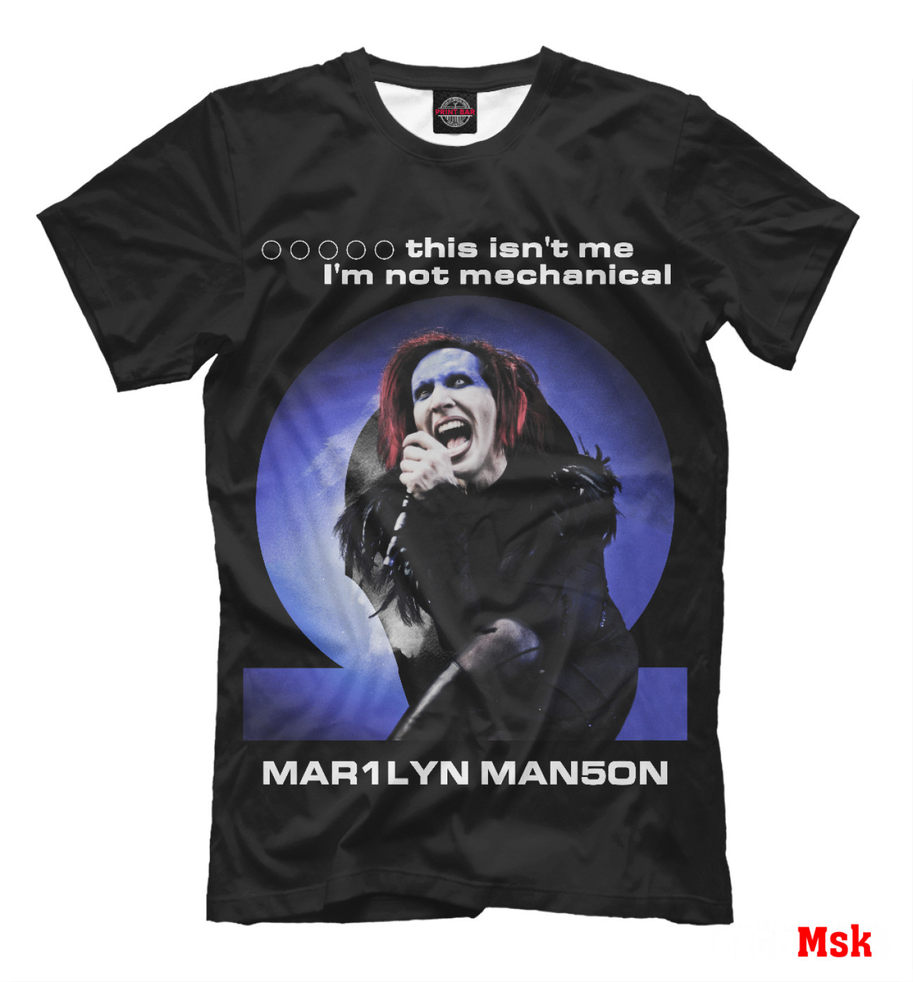Мужская Футболка Marilyn Manson, артикул: MRM-113273-fut-2