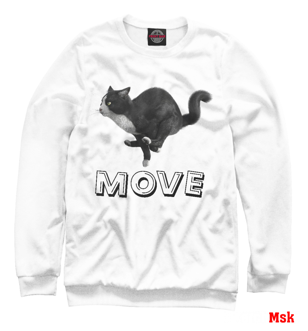 Мужской Свитшот Move cat, артикул: CAT-980074-swi-2