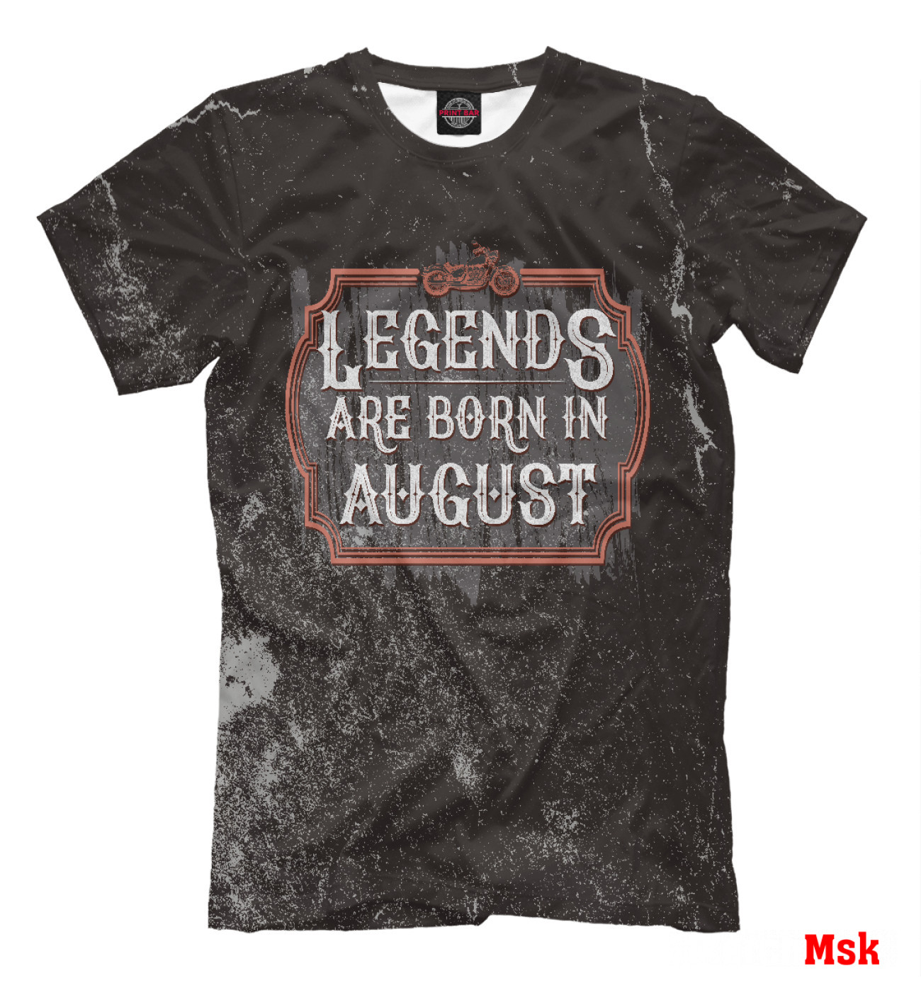 Мужская Футболка Legends Are Born In August, артикул: AUG-868672-fut-2
