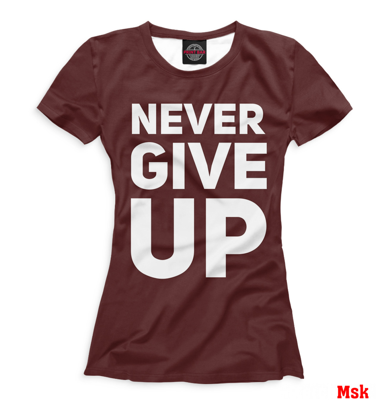 Женская Футболка Never Give Up, артикул: FTO-335398-fut-1