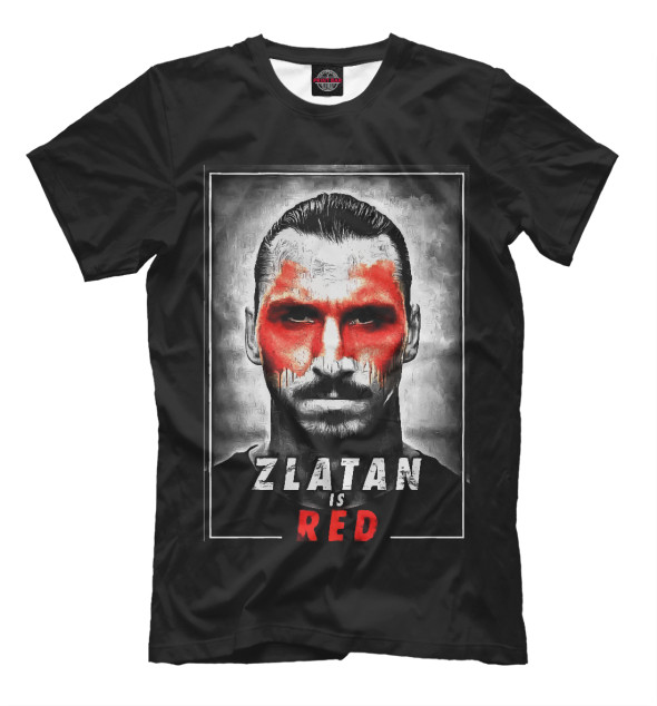 Мужская Футболка Zlatan is Red, артикул: MAN-840663-fut-2