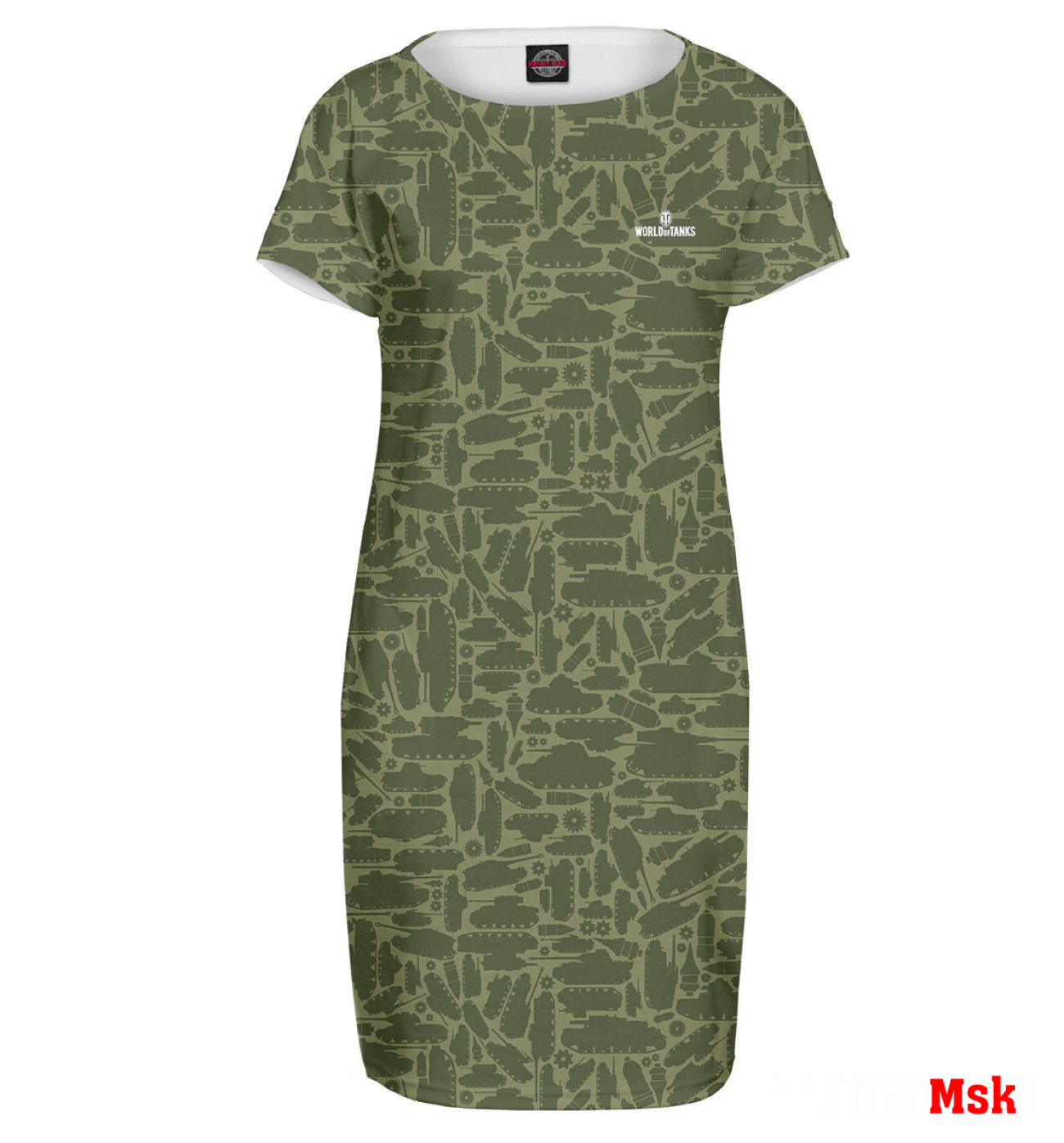 Женское Платье летнее World of Tanks, артикул: WOT-131028-pkr-1