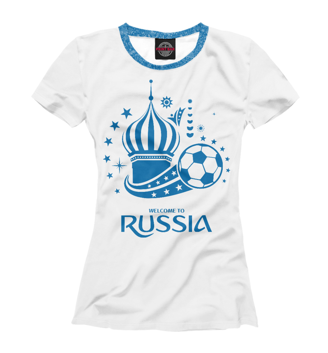 Женская Футболка Футбол России, артикул: FTO-259085-fut-1