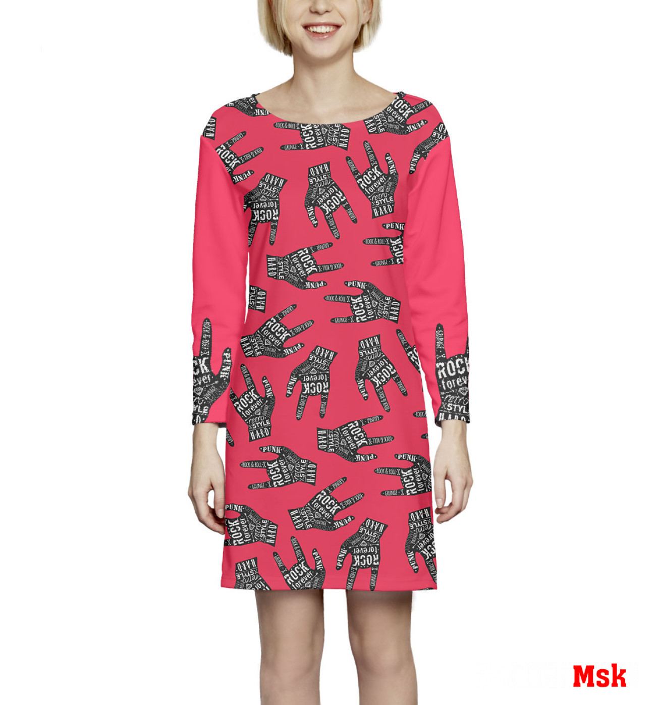 Женское Платье с рукавом Рок, артикул: NWT-147249-pdr-1