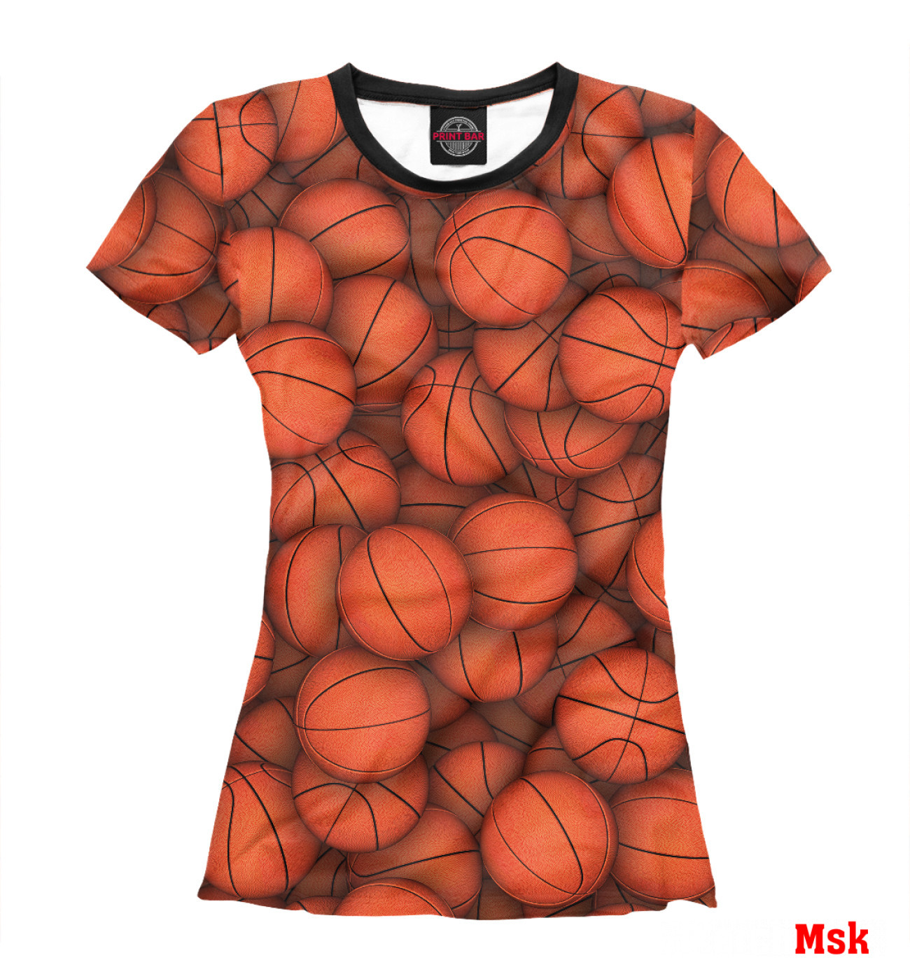 Женская Футболка Баскетбольные мячи, артикул: NBA-986102-fut-1