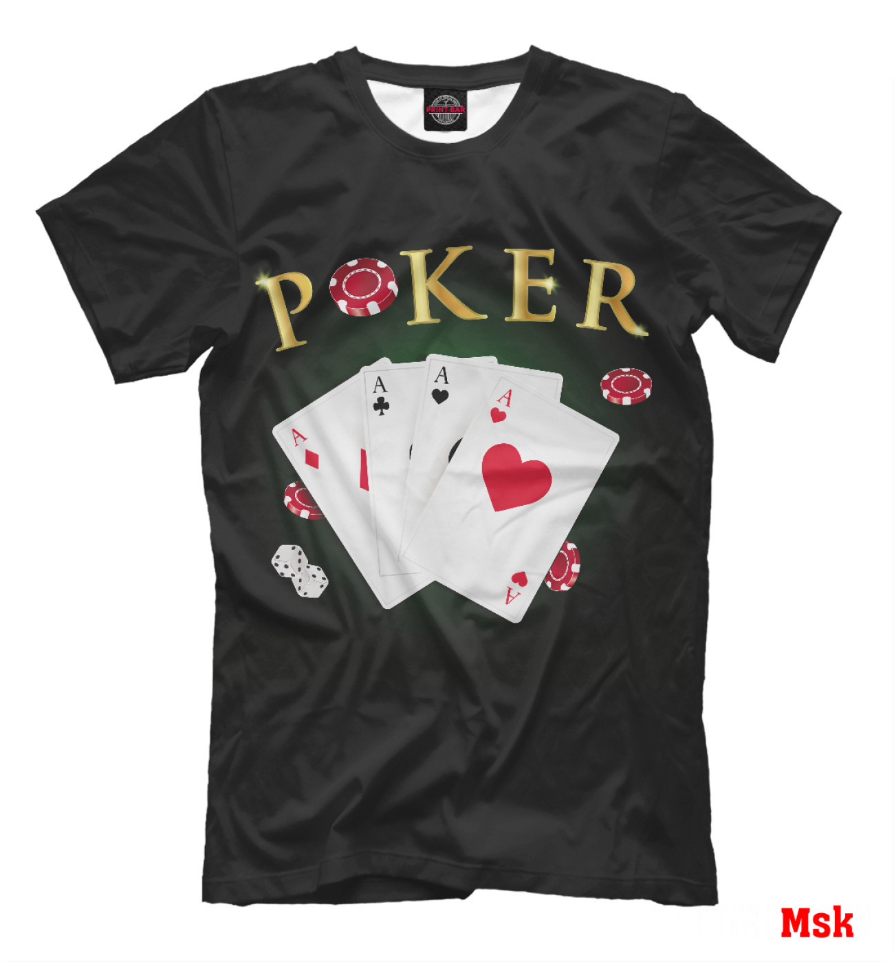 Мужская Футболка Покер, артикул: POK-686452-fut-2