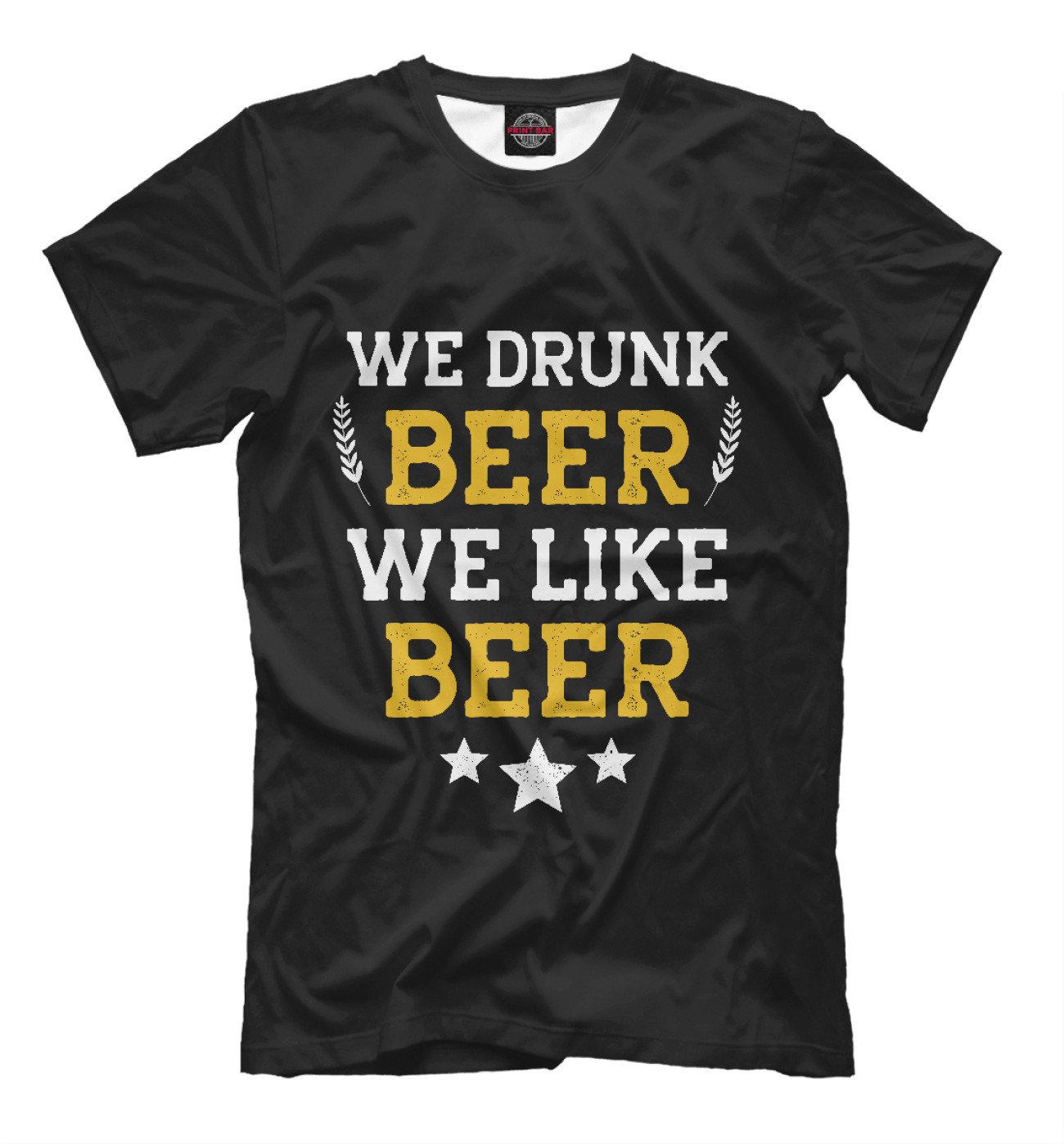 Мужская Футболка We drunk beer we like beer, артикул: PIV-306034-fut-2