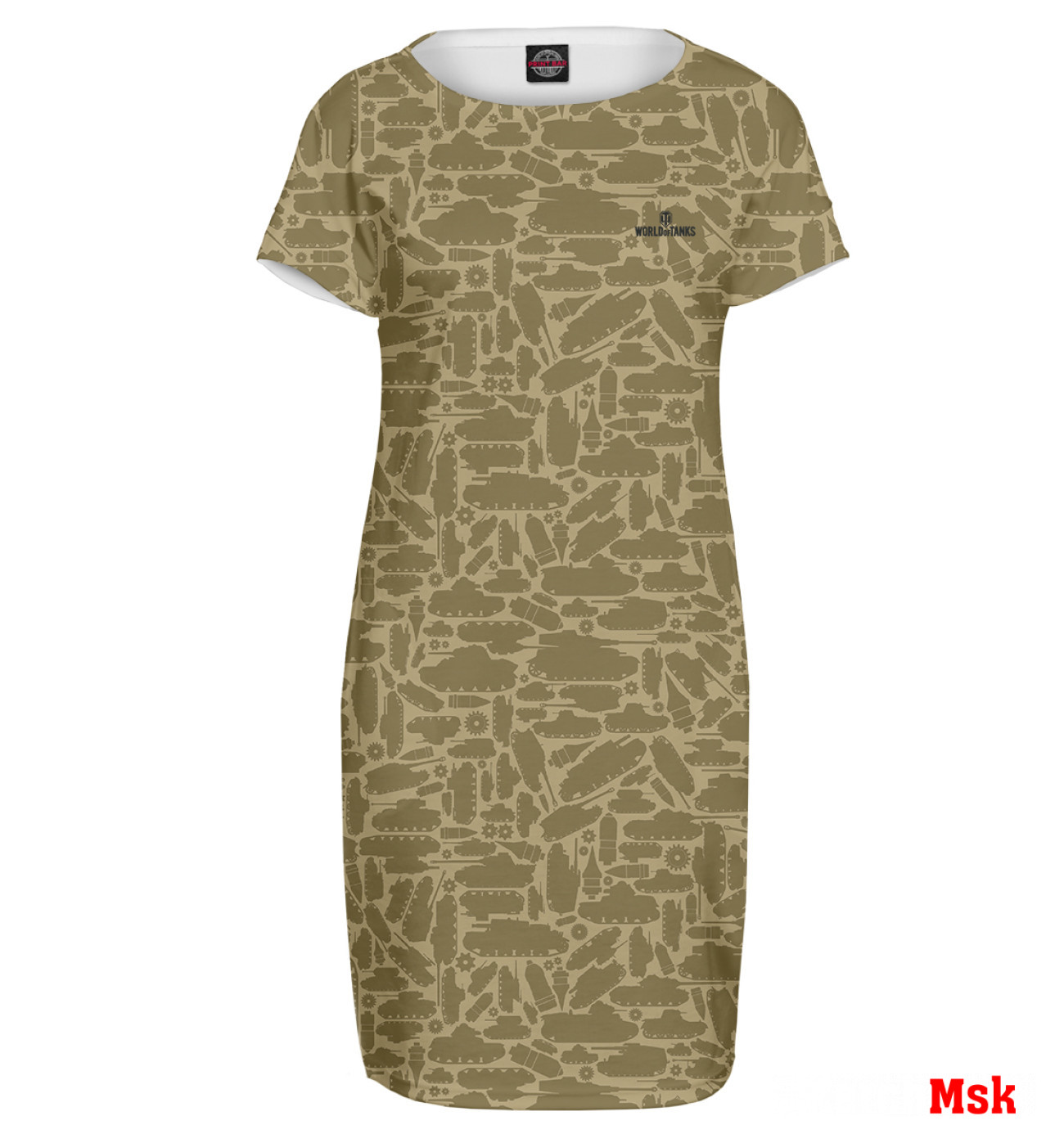 Женское Платье летнее World of Tanks, артикул: WOT-158535-pkr-1