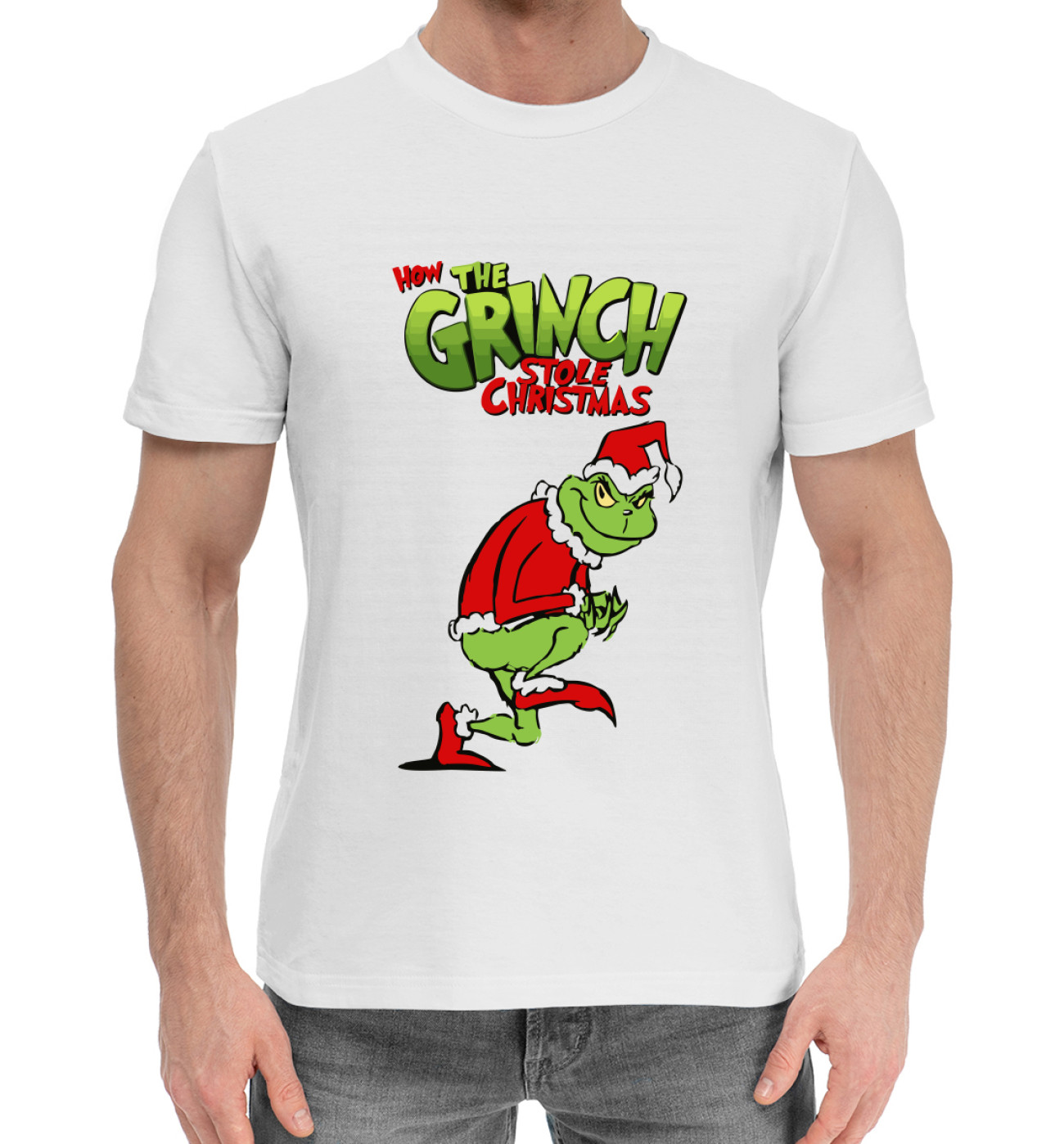 Мужская Хлопковая футболка The Grinch, артикул: NVF-676272-hfu-2