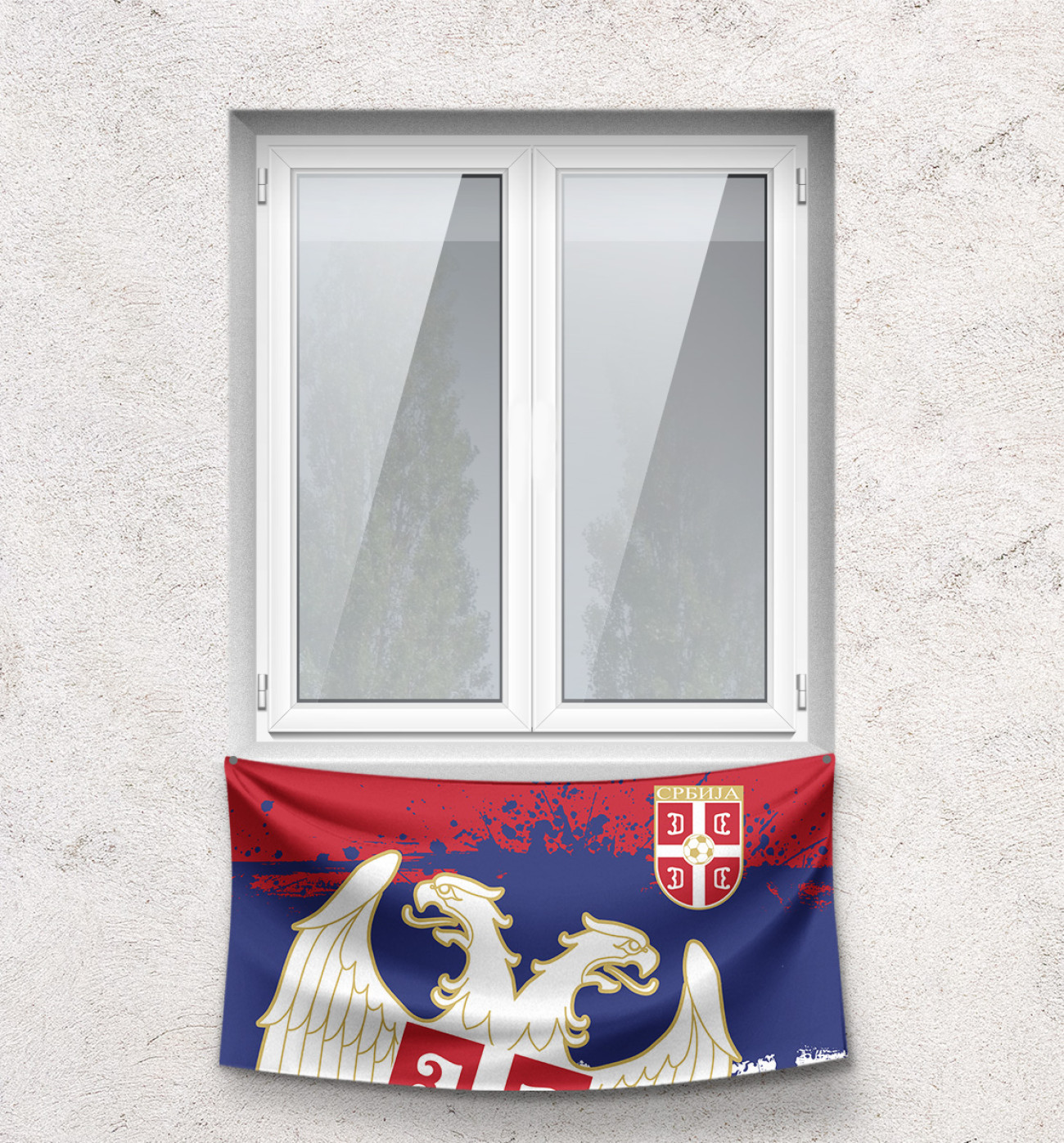 Флаг Сербия, артикул: FNS-108773-flg
