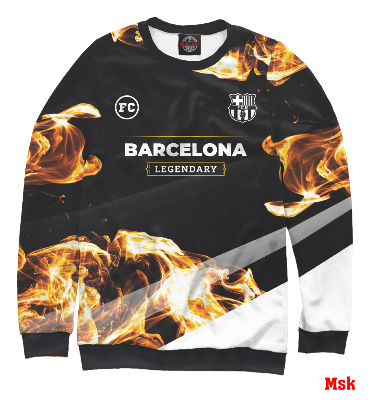 Мужской Свитшот Barcelona Sport Fire, артикул: BAR-986420-swi-2