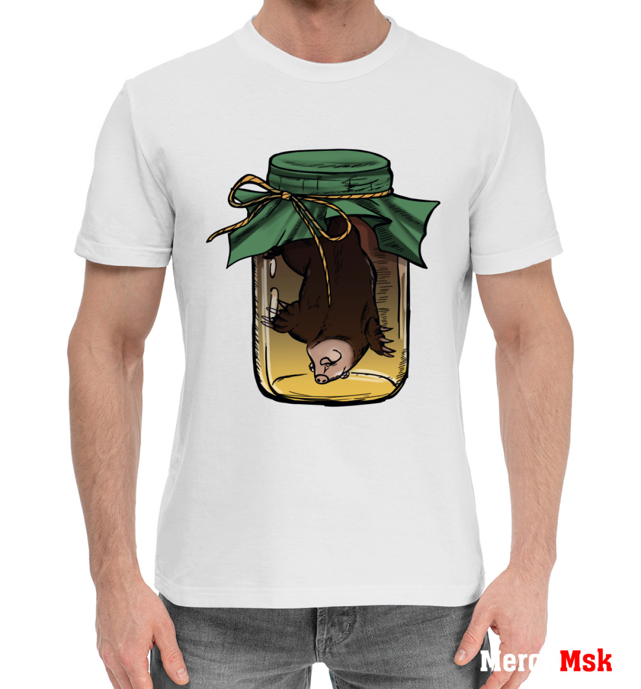 Мужская Хлопковая футболка Кротовуха, артикул: MEM-612171-hfu-2