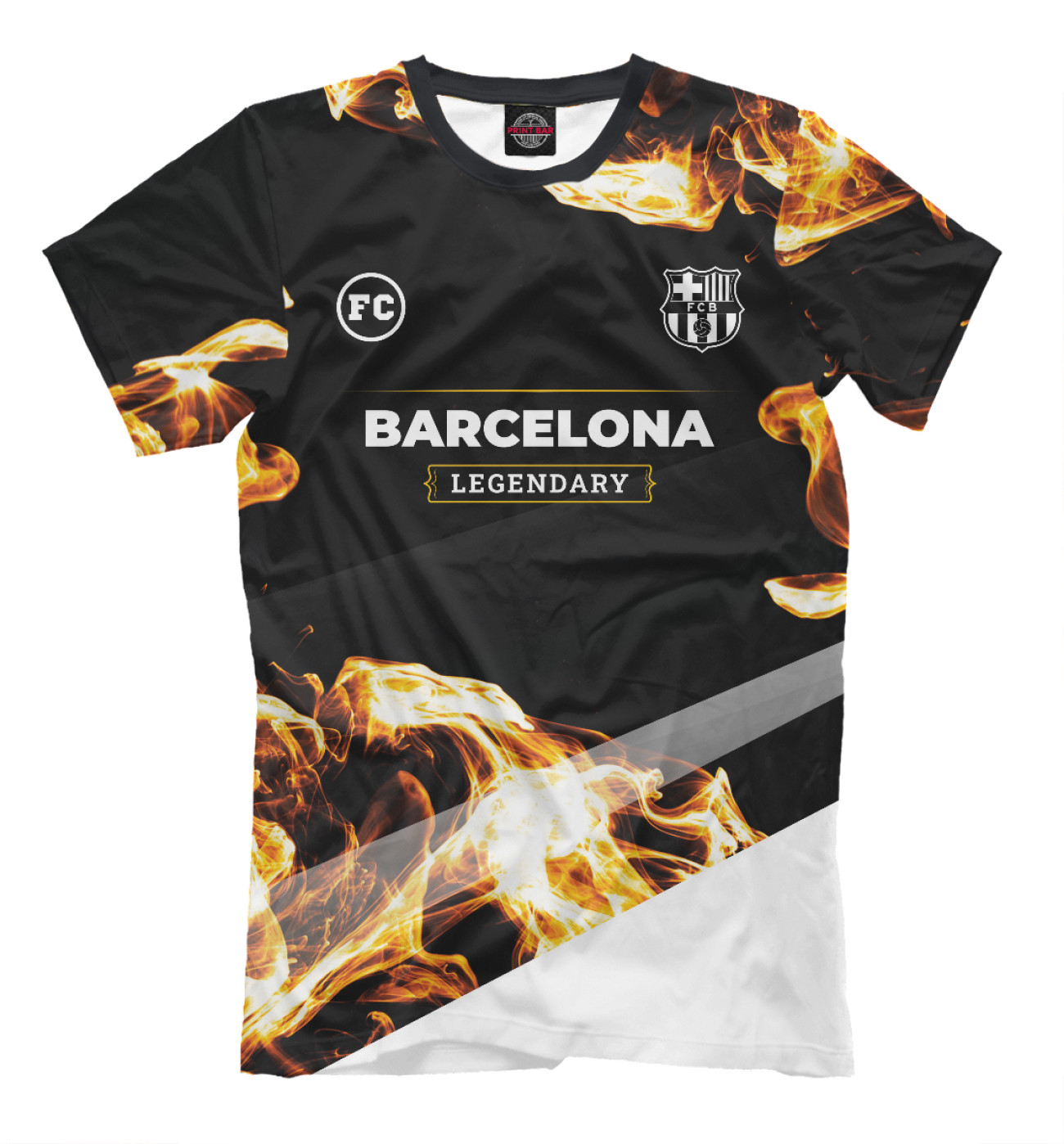 Мужская Футболка Barcelona Sport Fire, артикул: BAR-986420-fut-2