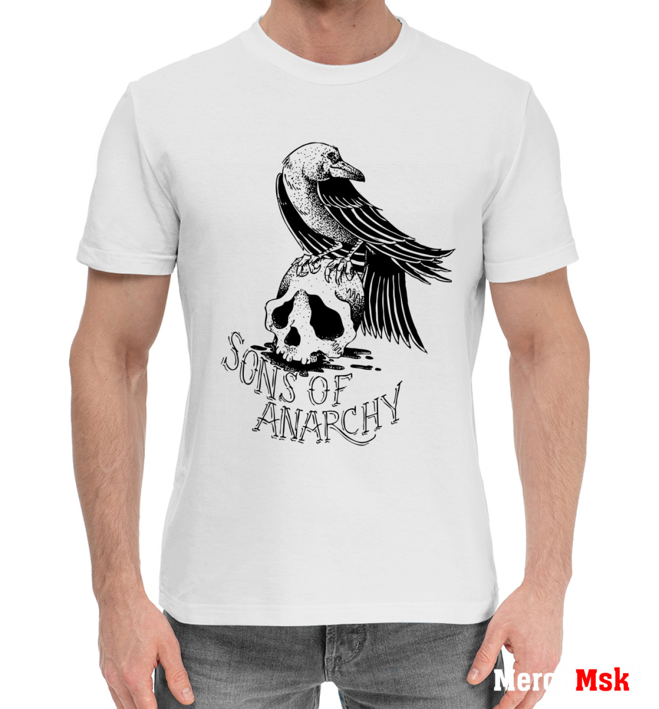 Мужская Хлопковая футболка Sons of Anarchy, артикул: SOA-856662-hfu-2