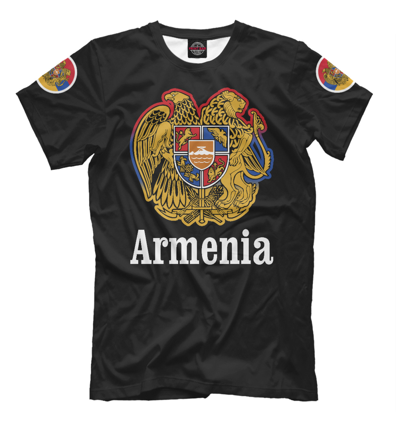 Мужская Футболка Герб Армении, артикул: AMN-649196-fut-2
